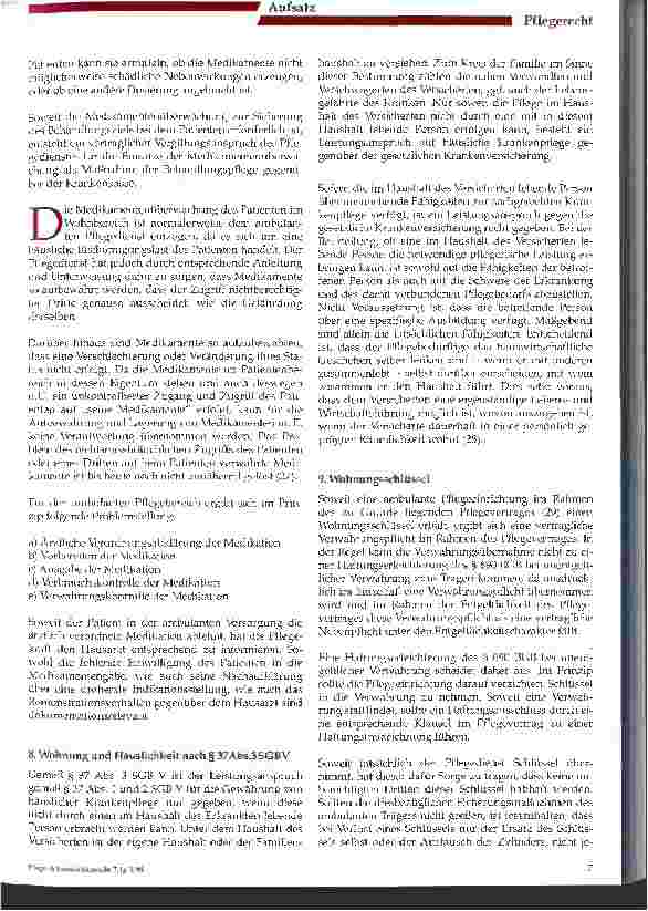 Vorschauseite 4: Die Wohnung des Patienten als Rechtsproblem in der ambulanten Pflege 2. Teil und Schluss