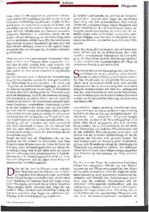 Vorschauseite 6: Die Wohnung des Patienten als Rechtsproblem in der ambulanten Pflege 2. Teil und Schluss