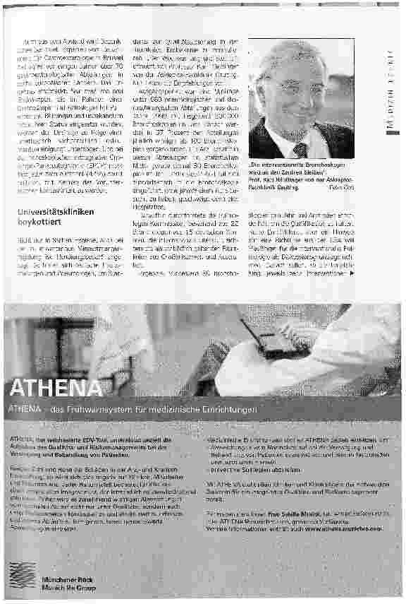 Vorschauseite 3: Der Weg war lang und steinig. Neuordnung der diagnostischen und interventionellen Bronchoskopie