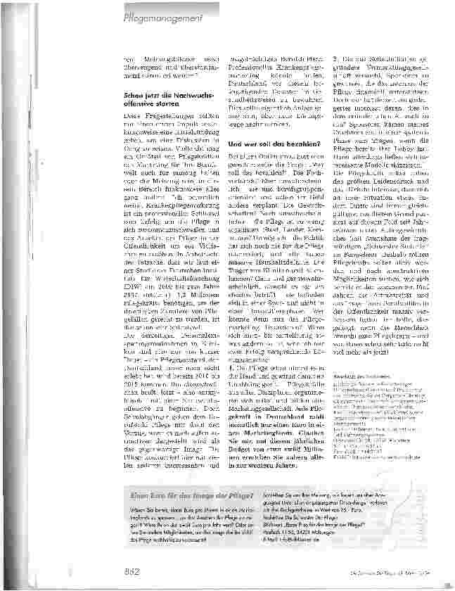 Vorschauseite 5: Marketing für die Pflege. Lösungsinstrument oder kommerzieller Verrat am Berufsethos?