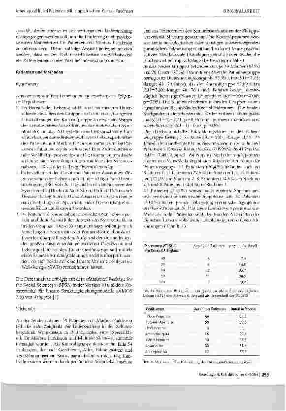 Vorschauseite 3: Lebensqualität bei Patienten mit idiopathischem Morbus Parkinson