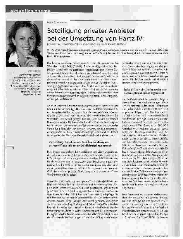Vorschauseite 1: Beteiligung privater Anbieter bei der Umsetzung von Hartz IV:
