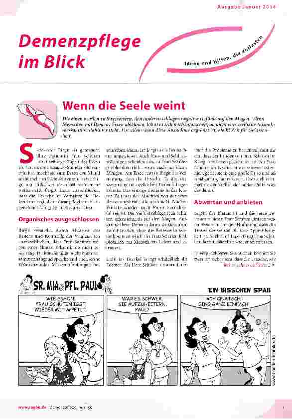 Vorschauseite 1: Wenn die Seele weint