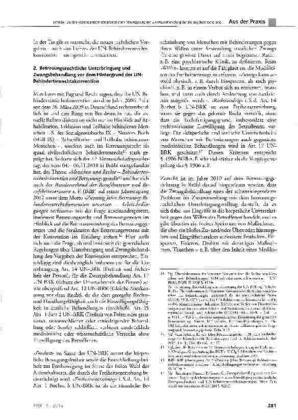 Vorschauseite 3: Zu den Konsequenzen der gesetzlichen Neuregelung der Zwangsbehandlung für die psychiatrische und psychosoziale Versorgung