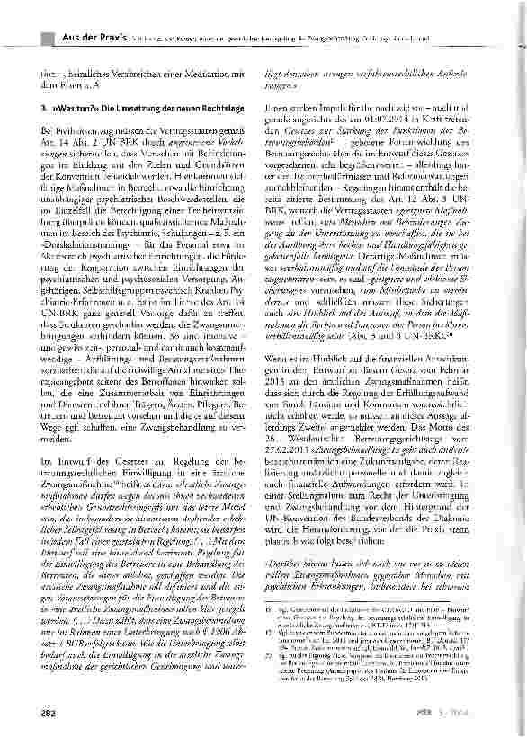 Vorschauseite 4: Zu den Konsequenzen der gesetzlichen Neuregelung der Zwangsbehandlung für die psychiatrische und psychosoziale Versorgung