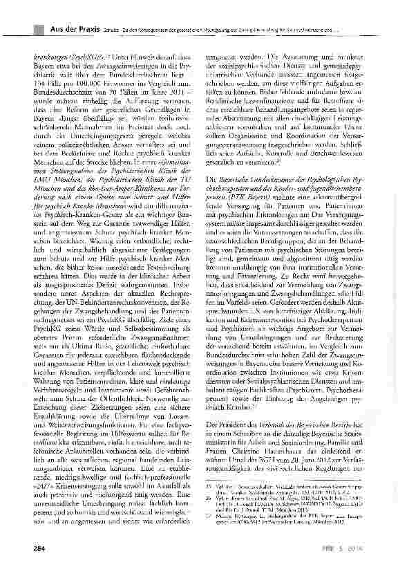 Vorschauseite 6: Zu den Konsequenzen der gesetzlichen Neuregelung der Zwangsbehandlung für die psychiatrische und psychosoziale Versorgung