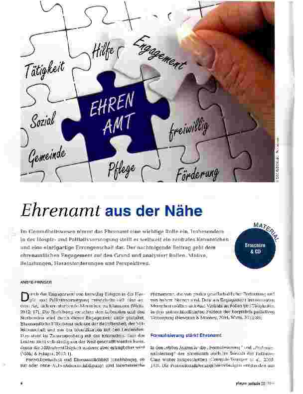 Vorschauseite 1: Ehrenamt aus der Nähe