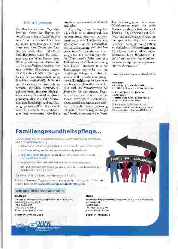 Vorschauseite 4: AKTIVE STRESSPRÄVENTION DURCH RAUCHFREIHEIT IN DER PFLEGE