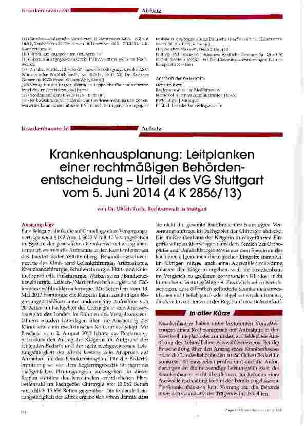 Vorschauseite 6: Ambulante spezialfachärztliche Versorgung gemäß § 116b SGBV
