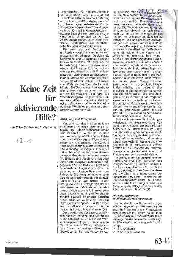 Vorschauseite 1: Keine Zeit für aktivierende Hilfe?