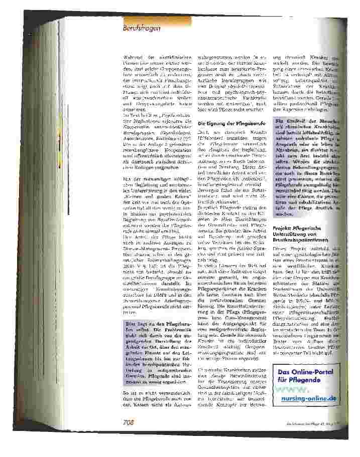 Vorschauseite 3: Das Schweigen der Pflege - Psychosoziale Begleitung im Disease-Management-ProgrammBrustkrebs