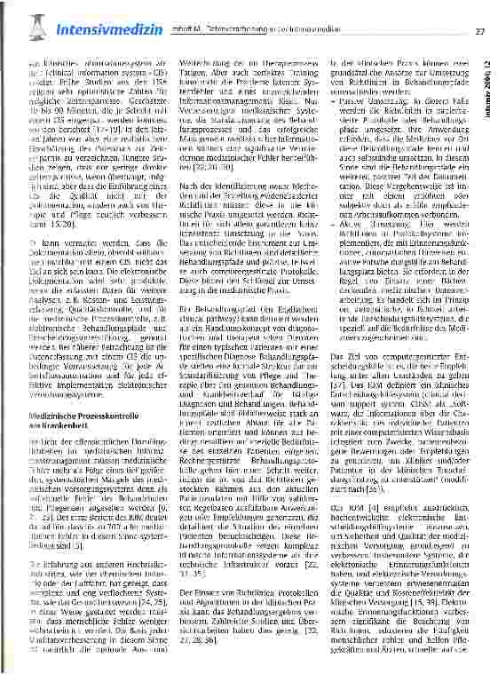 Vorschauseite 3: Datenverarbeitung in der Intensivmedizin Gegenwärtiger Zustand und zukünftige Entwicklungen