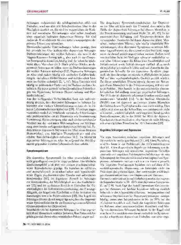 Vorschauseite 2: Depressive Störungen im Alter -Kofaktoren, Kosyndrome und Komorbidität