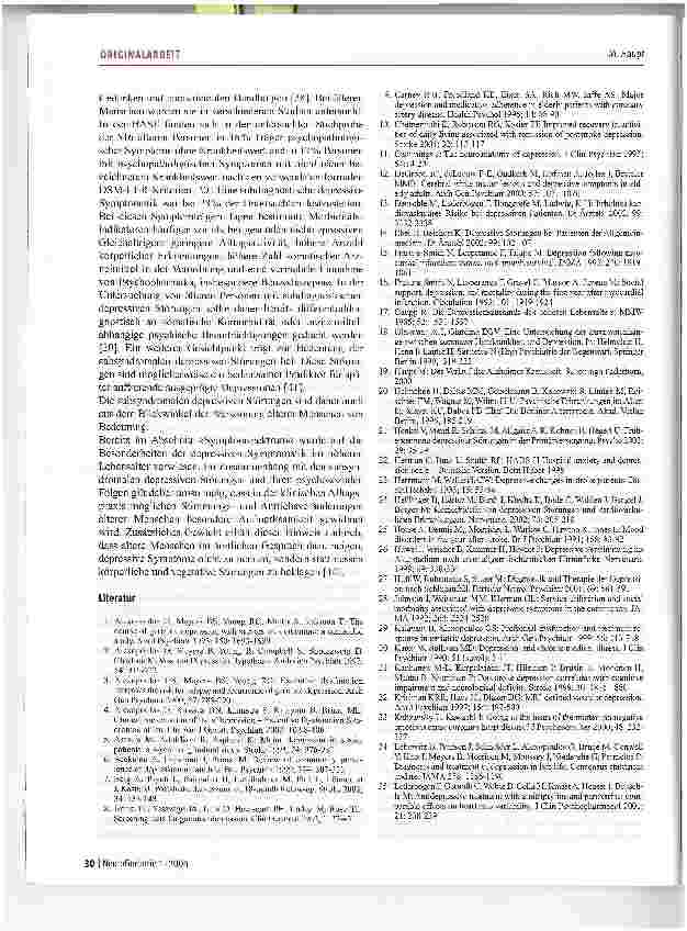 Vorschauseite 6: Depressive Störungen im Alter -Kofaktoren, Kosyndrome und Komorbidität