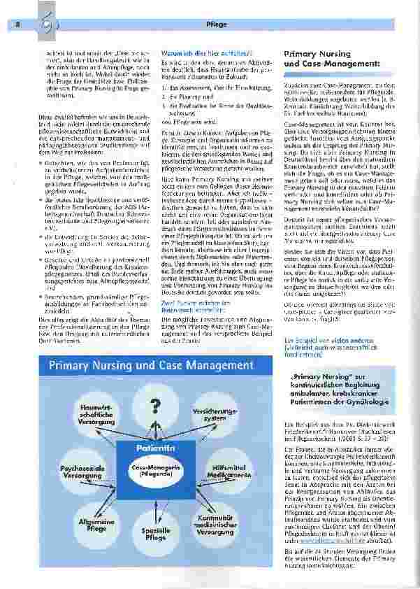 Vorschauseite 5: Primary NursingMehr als eine Organisationsform auf dem Weg zum Gase-Management?