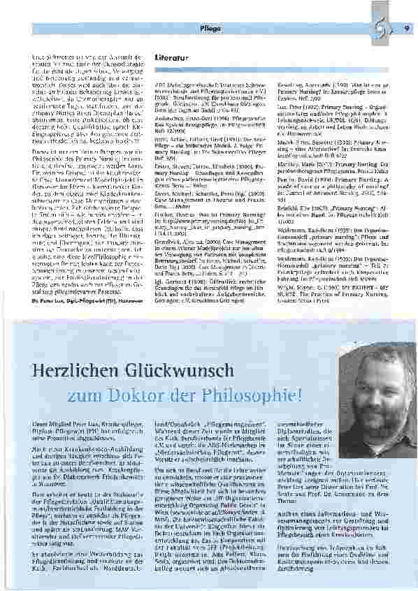 Vorschauseite 6: Primary NursingMehr als eine Organisationsform auf dem Weg zum Gase-Management?