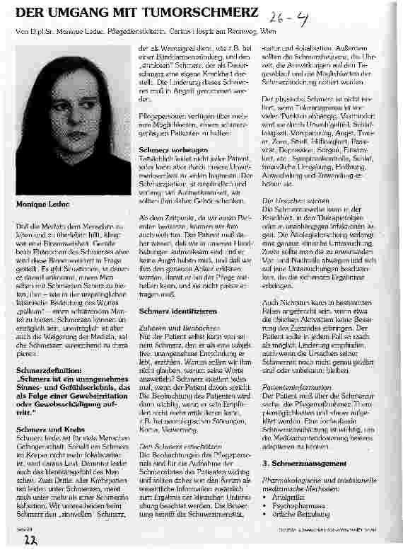 Vorschauseite 1: Der Umgang mit Tumorschmerz