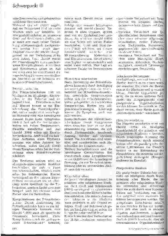 Vorschauseite 5: Tuberkulose 1. Teil: Epidemiologie, gesetzliche Regelungen, medizinische Darstellg