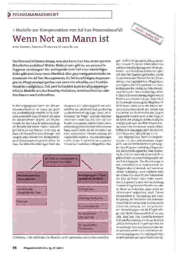 Vorschauseite 1: Wenn Not am Mann ist