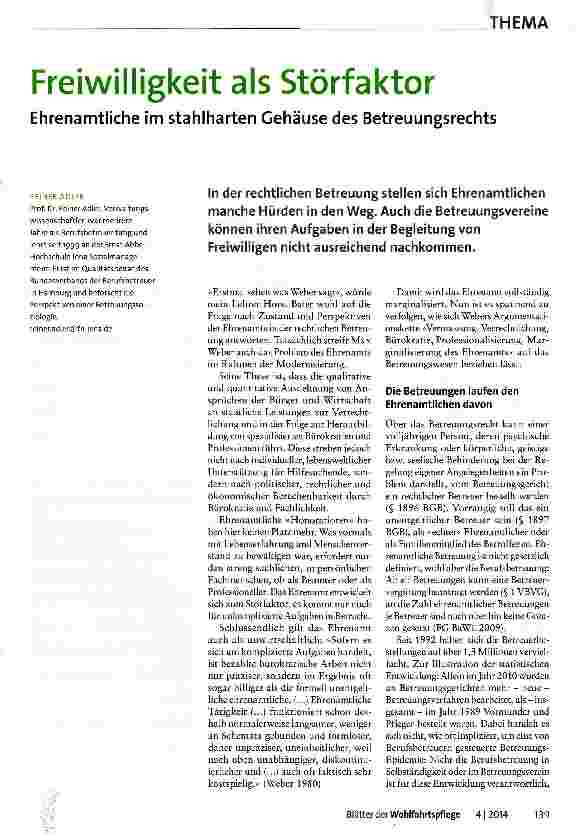 Vorschauseite 1: Freiwilligkeit als Störfaktor