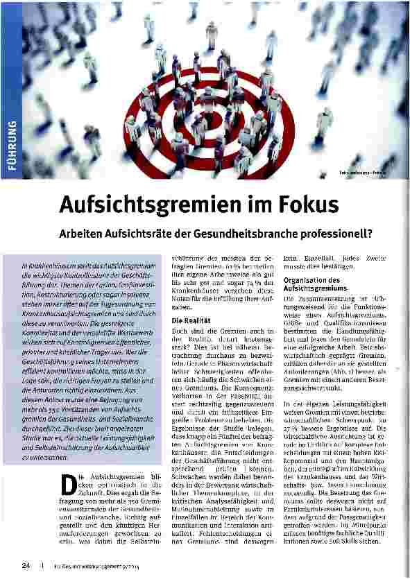 Vorschauseite 1: Aufsichtsgremien im Fokus