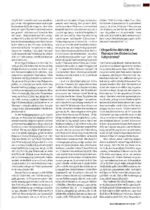 Vorschauseite 2: Diabetisches Fußsyndrom und körperliche Aktivität