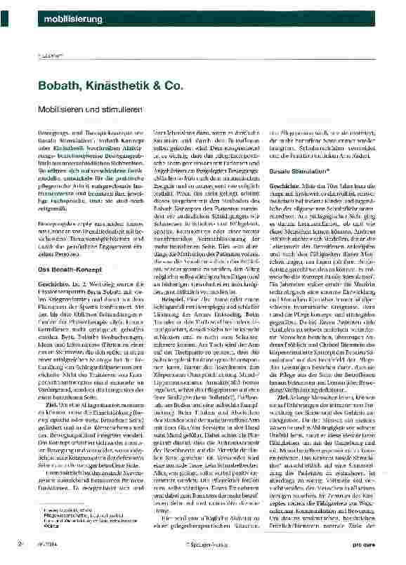 Vorschauseite 1: Bobath, Kinästhetik & Co.