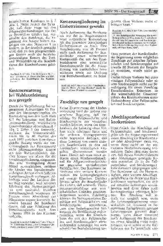 Vorschauseite 2: BPflV 95 Der Kompromiß