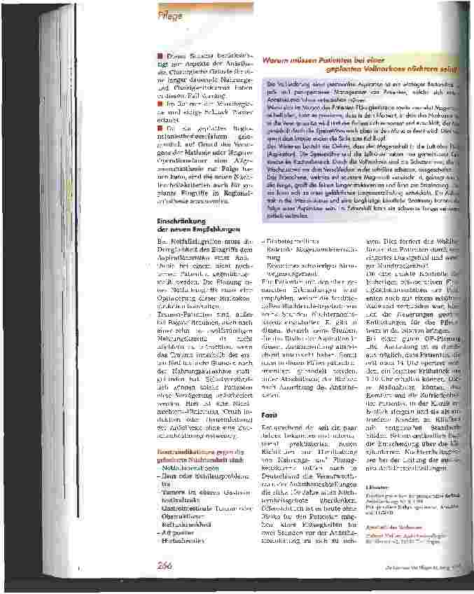Vorschauseite 3: Präoperative Nüchternheit