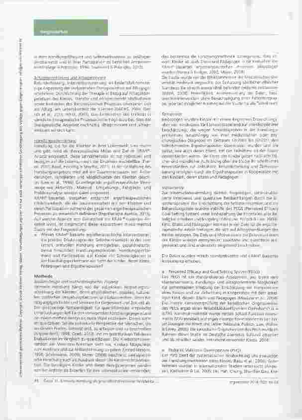 Vorschauseite 3: Sinnvolle Handlung als gesundheitsfördernder Wirkfaktor. Ergebnisse KRAH®-basierter Therapie