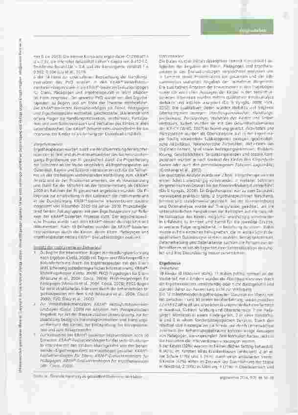 Vorschauseite 4: Sinnvolle Handlung als gesundheitsfördernder Wirkfaktor. Ergebnisse KRAH®-basierter Therapie