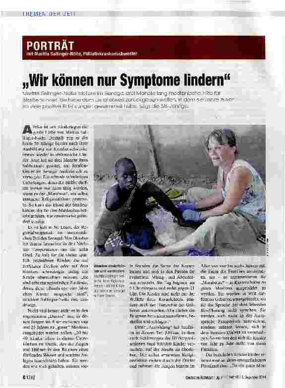Vorschauseite 1: Wir können nur Symptome lindern