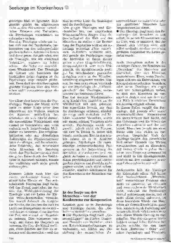 Vorschauseite 2: Was ist der Mensch, daß Du an ihn denkst. .. ? Was Psychologie (P) und Theologie (T) trennt und verbindet