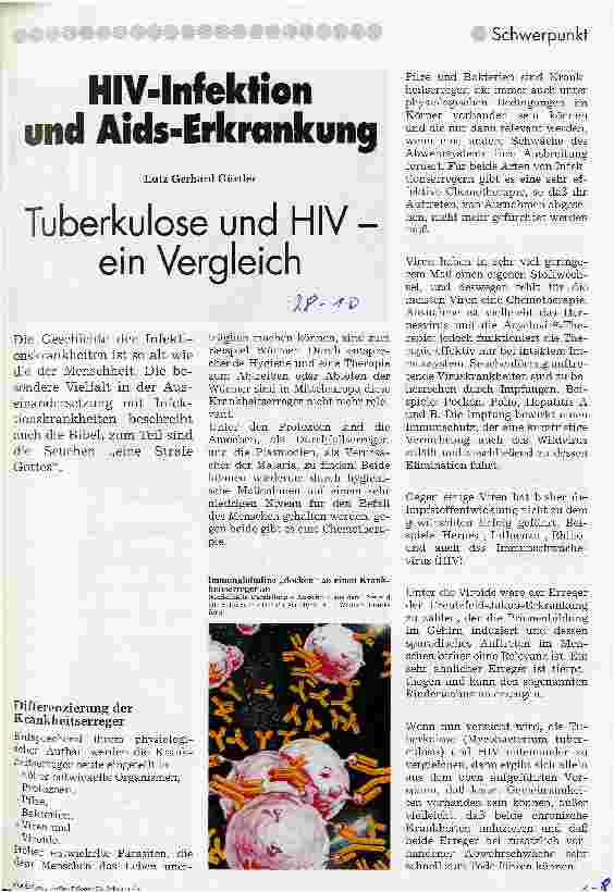 Vorschauseite 1: HIV-Infektion und Aids-Erkrankung Tuberkulose und HIV - ein Vergleich