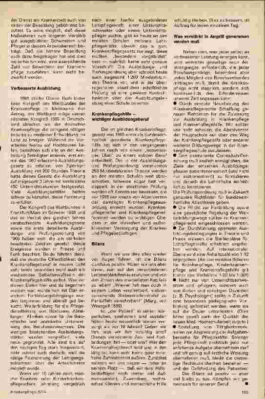 Vorschauseite 2: Fortschritte in der deutschen Krankenpflege?