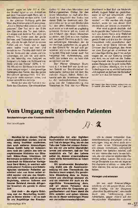 Vorschauseite 4: Der Tod ist nicht tabu Beistand im Angesicht des Todes