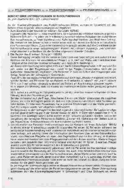 Vorschauseite 1: Pflegeforschung Bericht über Untersuchungen im Rudolfinerhaus