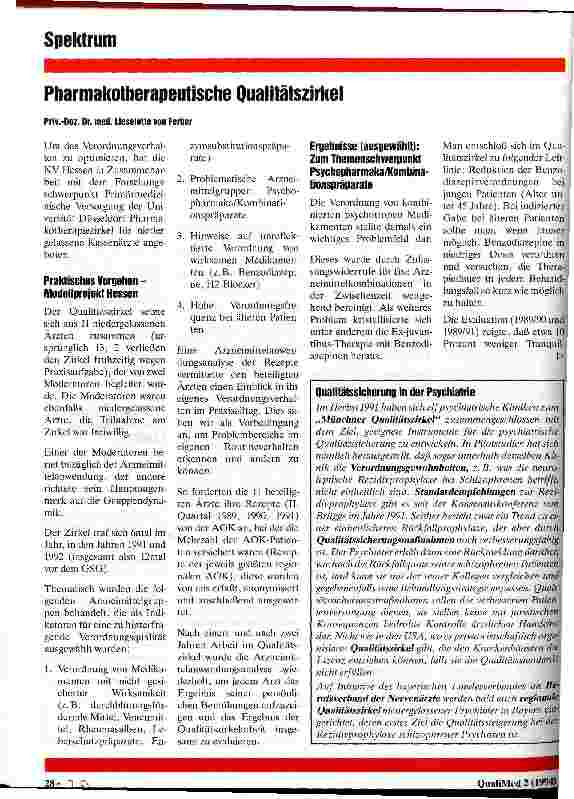 Vorschauseite 1: Pharmakotherapeutische Qualitätszirkel