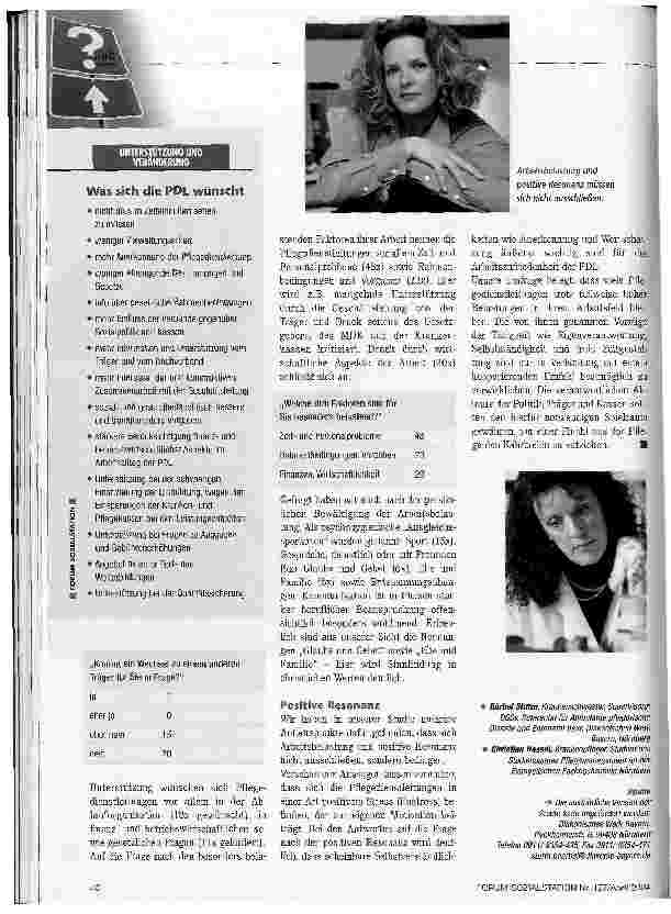 Vorschauseite 3: Pflegedienstleitung - Berufung oder Broterwerb?