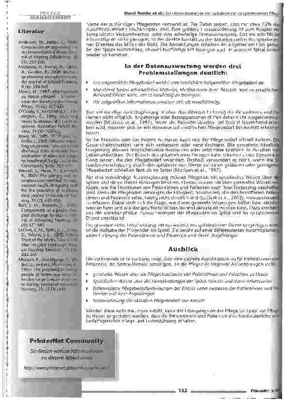 Vorschauseite 5: Schnittstellenanalyse von spitalinterner zu spitalexterner Pflege Am Beispiel hospitalisierter Patientinnen in einem schweizerischen Universitätsspital