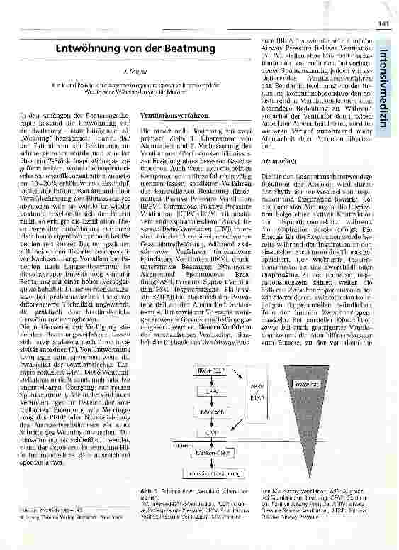Vorschauseite 1: Entwöhnung von der Beatmung