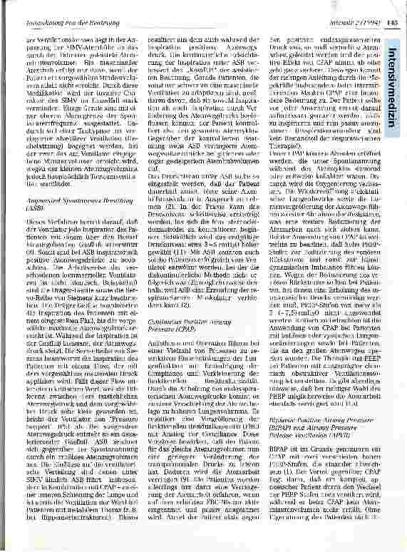 Vorschauseite 3: Entwöhnung von der Beatmung