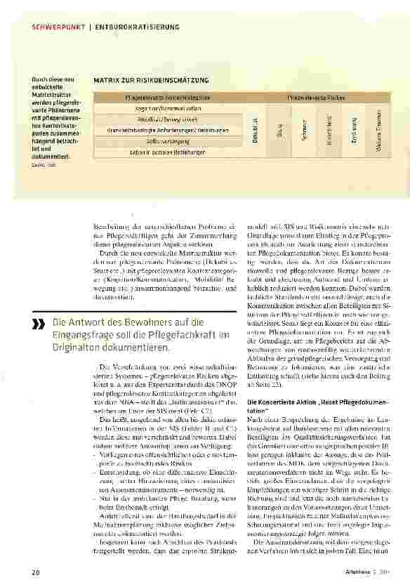 Vorschauseite 5: Reset Pflegedokumentation
