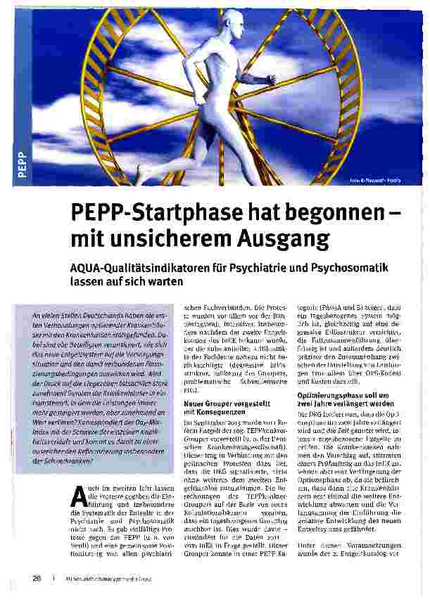 Vorschauseite 1: PEPP-Startphase hat begonnen ■ mit unsicherem Ausgang