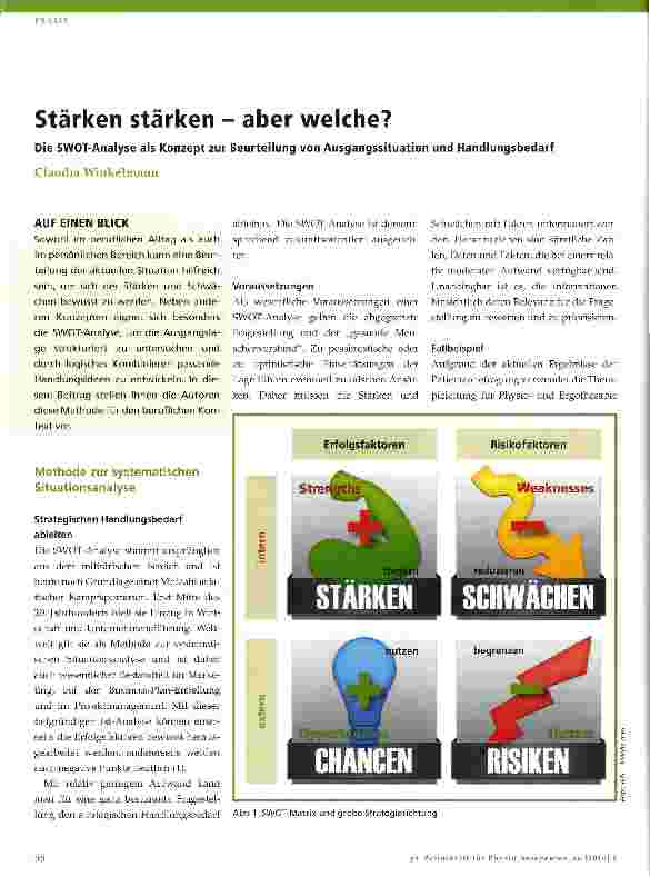 Vorschauseite 1: Stärken stärken - aber welche?