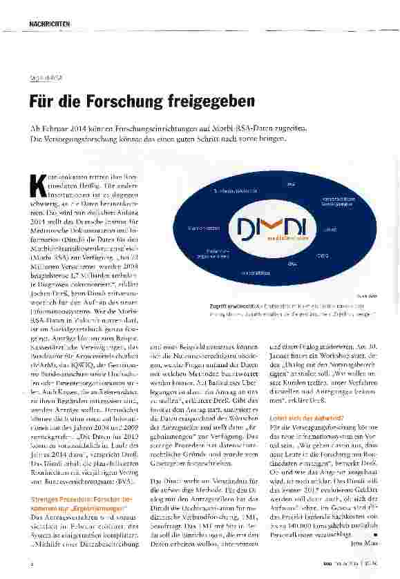 Vorschauseite 1: Für die Forschung freigegeben