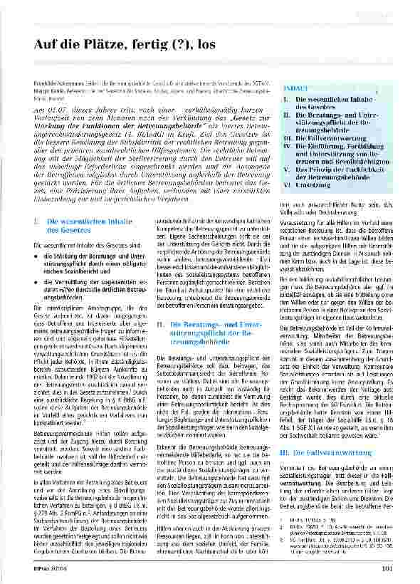Vorschauseite 1: Auf die Plätze, fertig (?), los