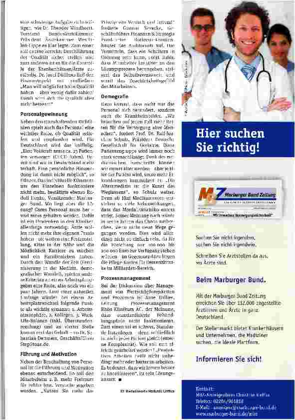 Vorschauseite 2: Versorgung- Struktur, Potenzial, Zukunft