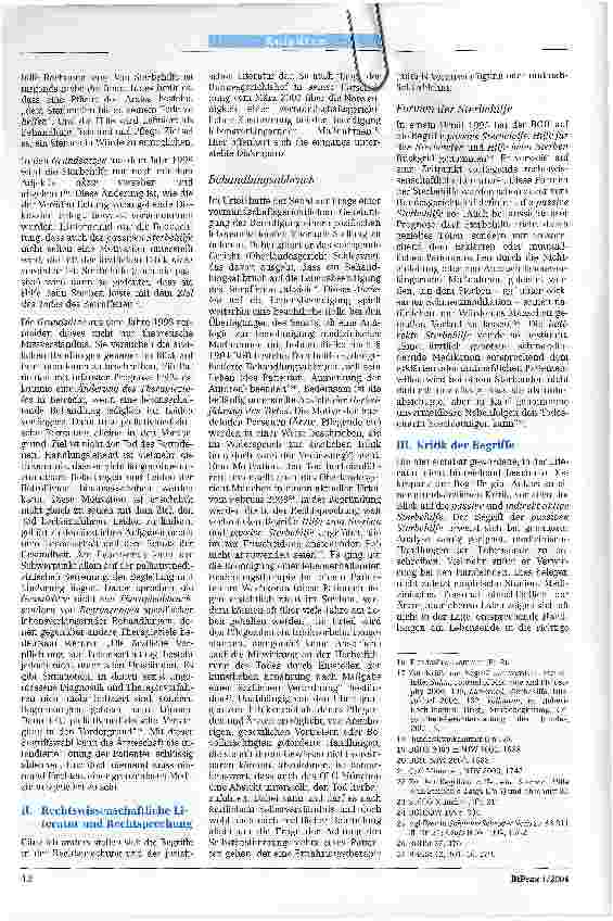 Vorschauseite 2: Therapie am LebensendeWidersprüchliche Konzepte in Judikatur und medizinischer Praxis