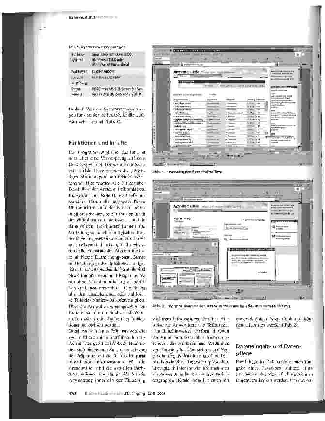 Vorschauseite 2: Die elektronische Arzneimittelliste im IntranetEin Beitrag zur klinisch-pharmazeutischen Betreuung